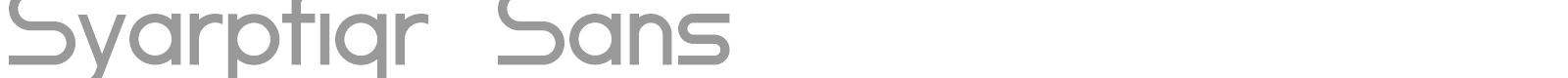 Syarpfiqr Sans font preview